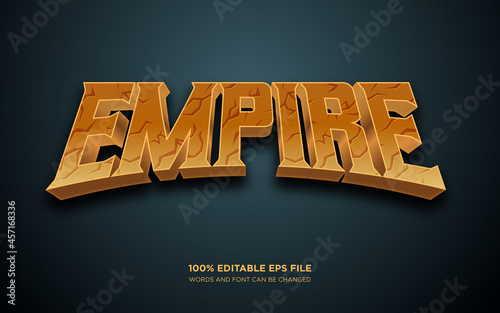 Empire 3D editable text style effect  
