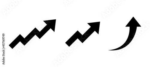 Rising arrow set. Arrows going up - collection of vector elements