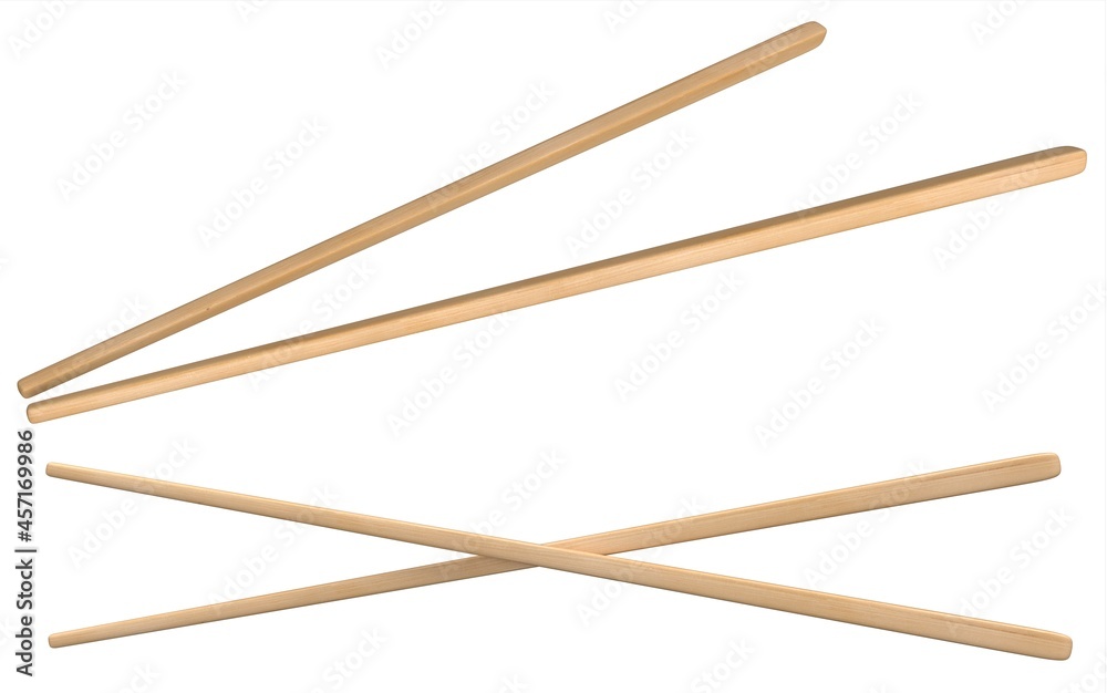 Various chopsticks isolated on white background. High resolution close up. Crossing chopsticks. Various chopsticks isolated on white background. High resolution close up. Crossing chopsticks.
