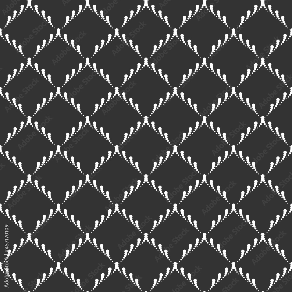 Fototapeta premium Vector geometric seamless pattern. Modern geometric background with dotted squares.