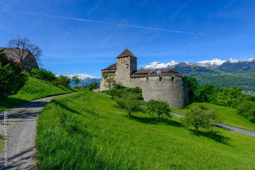 Obraz na płótnie Country of Liechtenstein, City of Vaduz, Vaduz Castle, Europe  w salonie