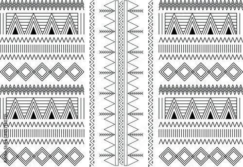 Al-Qatt Al-Asiri, female traditional interior wall decoration in Asir, Saudi Arabia, Editable stroke