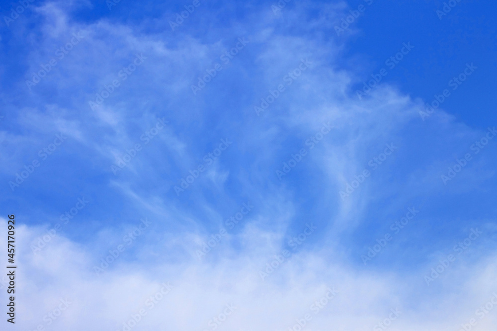 Blue sky with clouds close-up Blue sky with clouds close-up