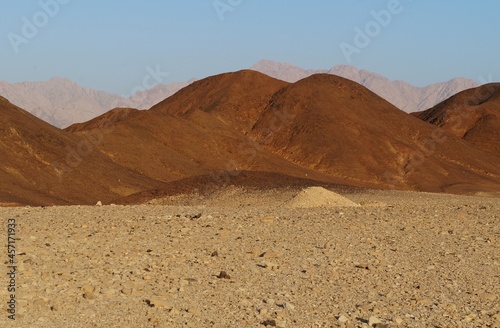 Hiking in Shehoret hills national park in sunset photo