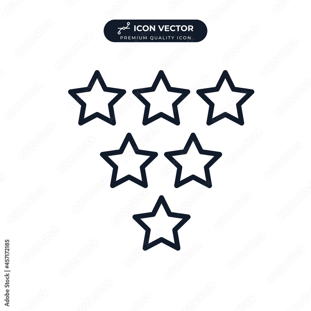 Star rating icon symbol template for graphic and web design collection logo vector illustration Star rating icon symbol template for graphic and web design collection logo vector illustration