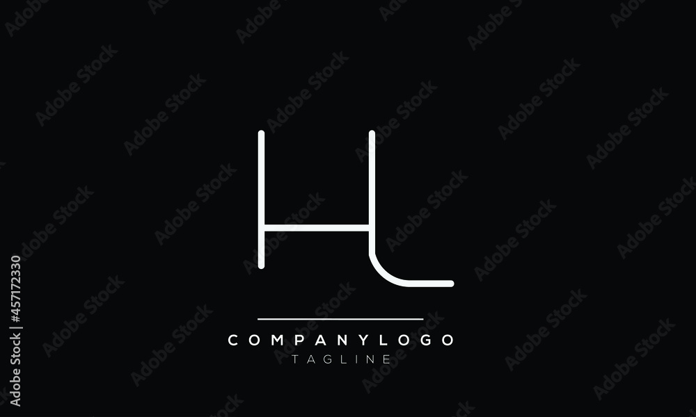 Abstract Letter Initial HL LH Vector Logo Design Template Abstract Letter Initial HL LH Vector Logo Design Template
