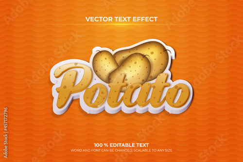 Potato editable 3d text effect 