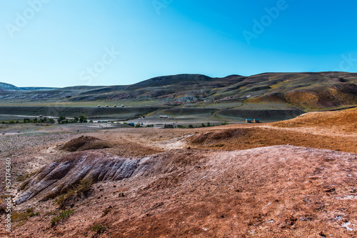 Mountain landscape. Surroundings of the village of Chagan-Uzun  Kosh-Agachsky district of the Altai Republic  Russia