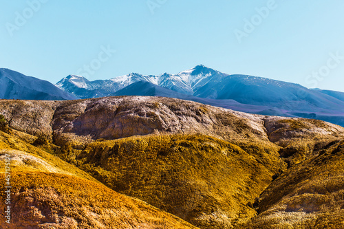 Mountain landscape. Surroundings of the village of Chagan-Uzun, Kosh-Agachsky district of the Altai Republic, Russia