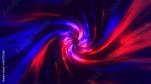 Vortex rotation of multicolored gases. Hyperspace jump through the stars to a distant space. Light speed space journey through time continuum
