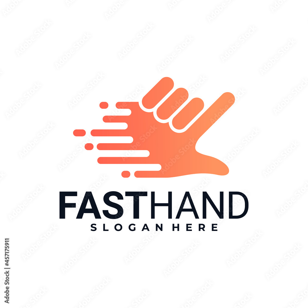 Fototapeta premium creative logo fast hand, Fast Cursor logo designs