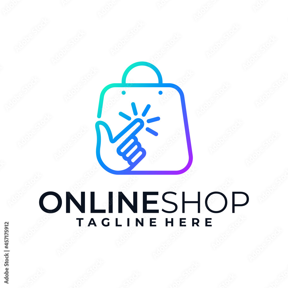 Online shopping logo design
