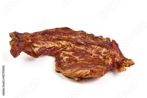 Cold smoked pork ribs, isolated on white background. High resolution image.