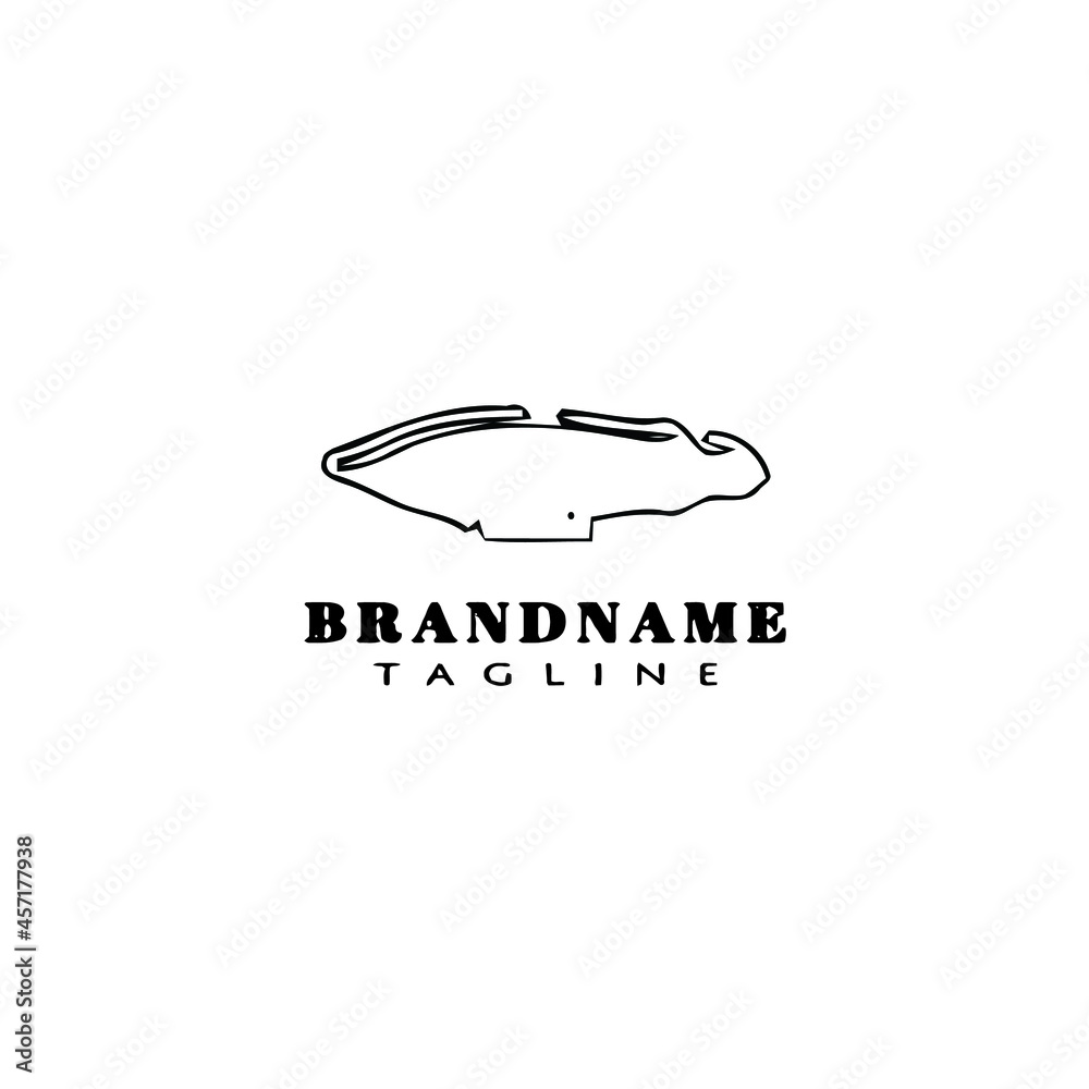 Fototapeta premium dirigible logo cartoon icon design template black isolated vector illustration