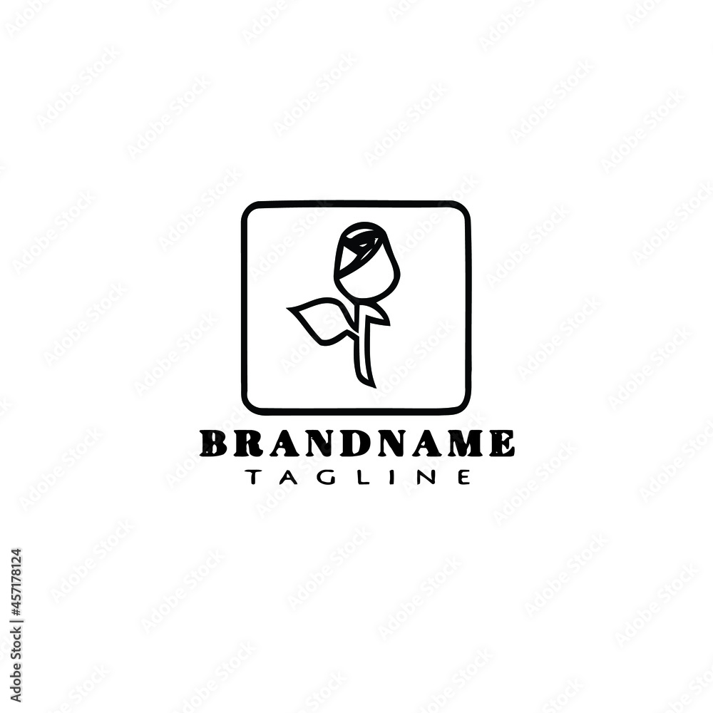 flower logo cartoon icon design template black isolated cute illustration flower logo cartoon icon design template black isolated cute illustration