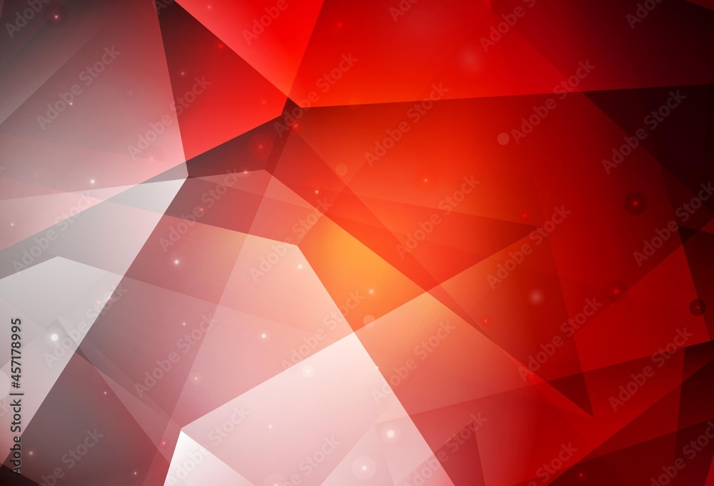 Fototapeta premium Dark Red vector texture with triangular style.