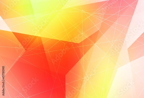 Light Red, Yellow vector layout with lines, triangles.