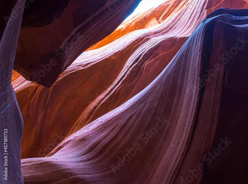 Soft colours of the waves in the Antelope canyon