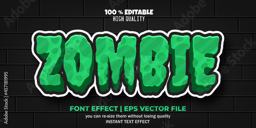 Zombie editable font  text effect style