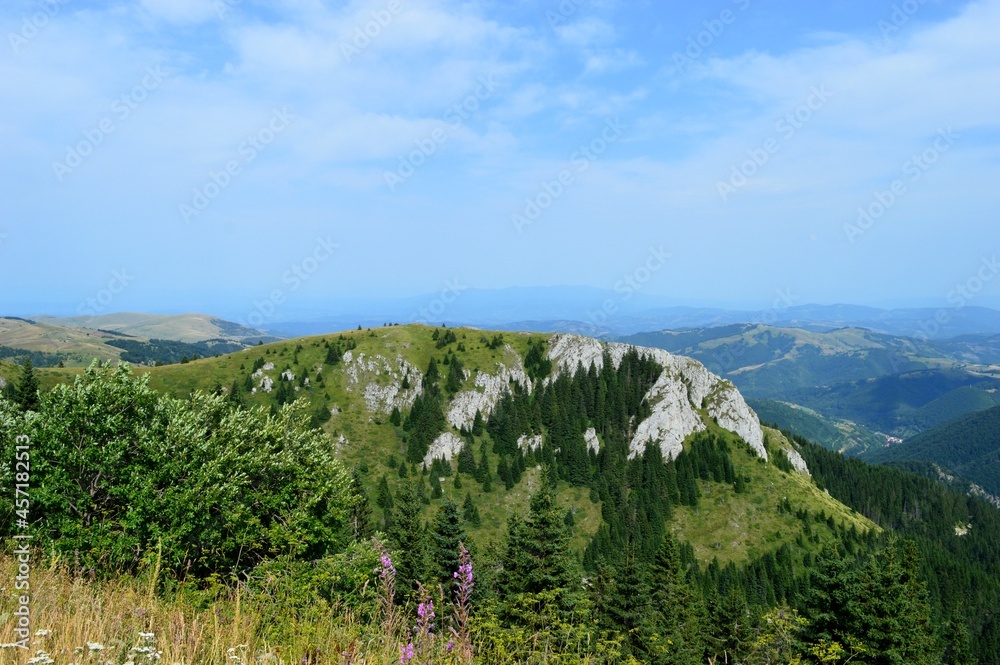 mountain and rock landscape in spring