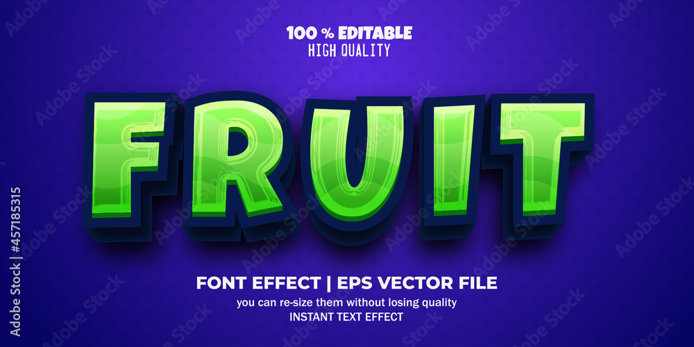 Obraz premium Fruit editable font. text effect style