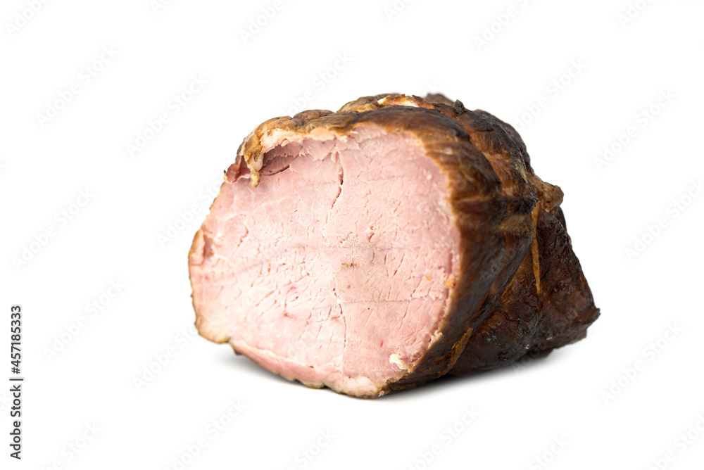 Obraz premium homemade fresh smoked piece of loin meat
