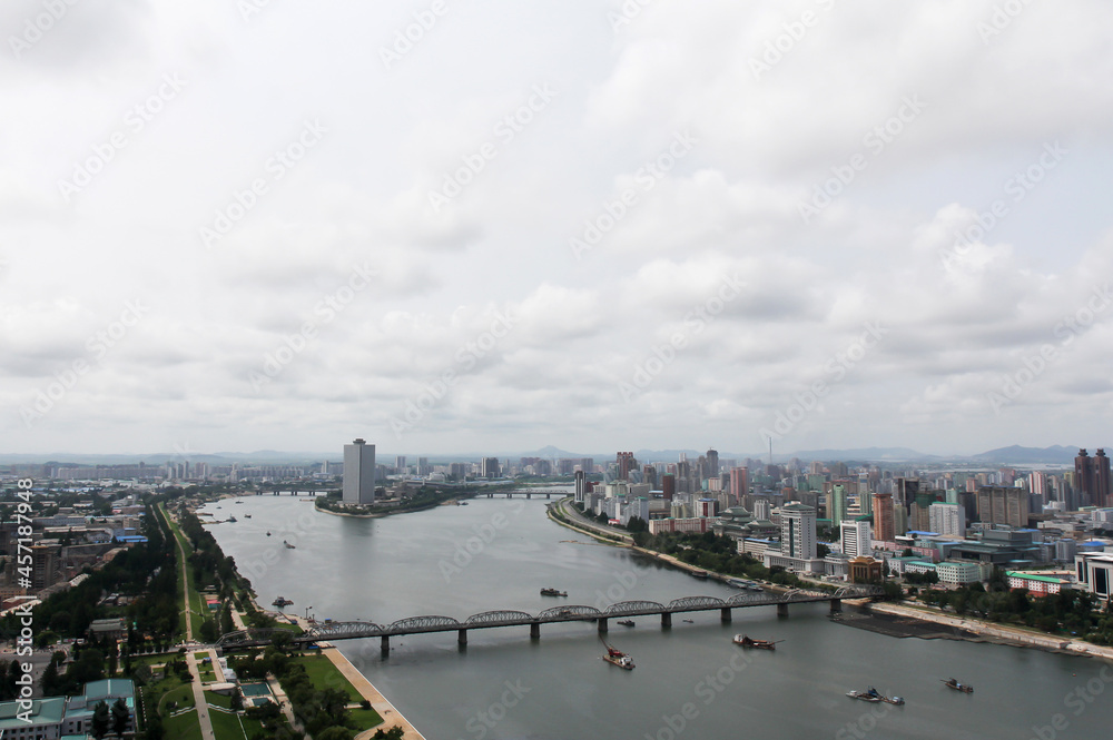 Panoramic view at Pyongyang, North Korea