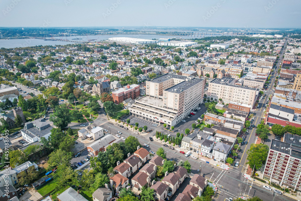 Aerial of Perth Amboy New Jersey 