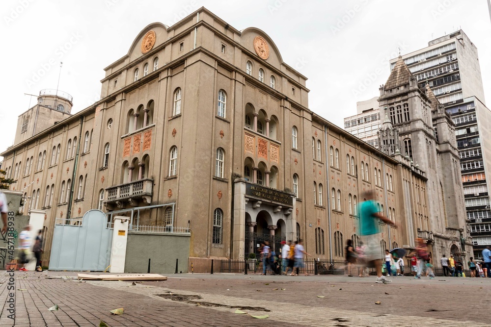 Mosteiro São Bento visto do largo São Bento no centro de São Paulo