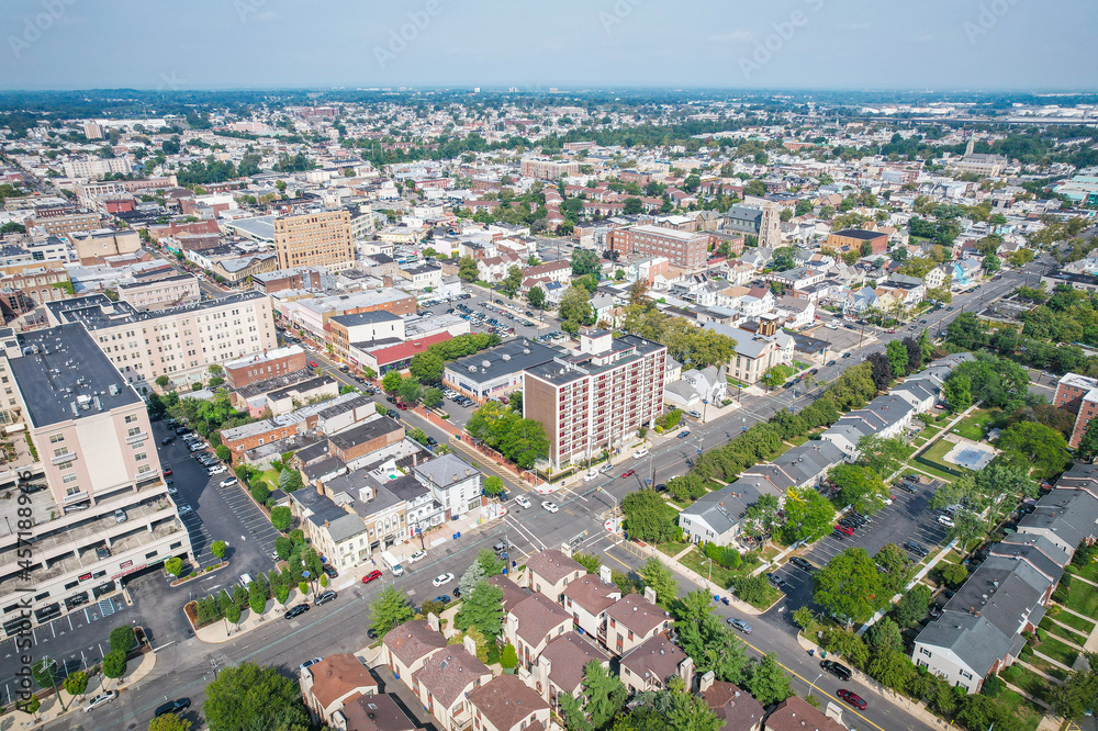 Aerial of Perth Amboy New Jersey 