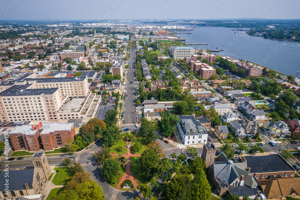 Aerial of Perth Amboy New Jersey 