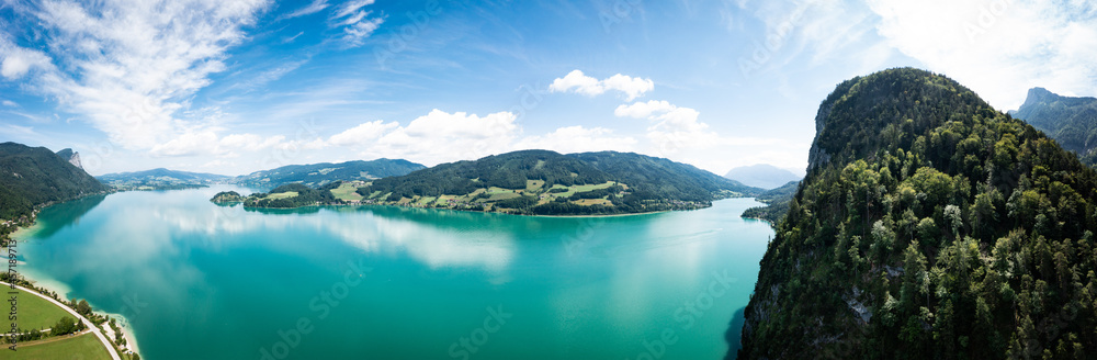 Mondsee lake in Salzkammergut in Austria.