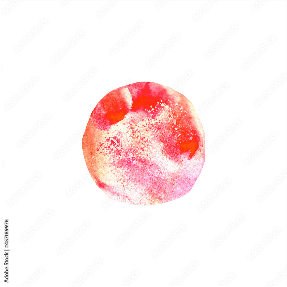 Fototapeta premium abstract red watercolor spot on white background