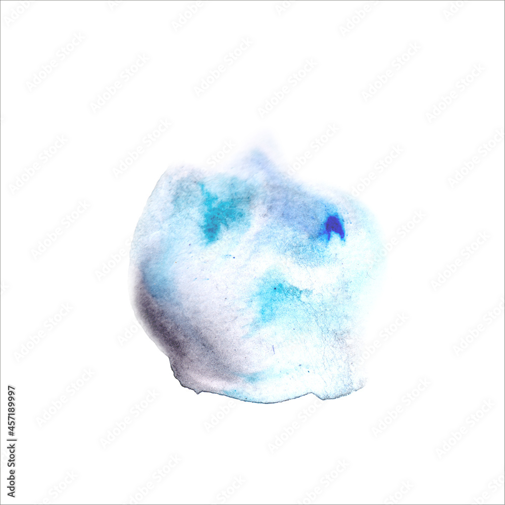 Abstract blue watercolor hand painted background Abstract blue watercolor hand painted background