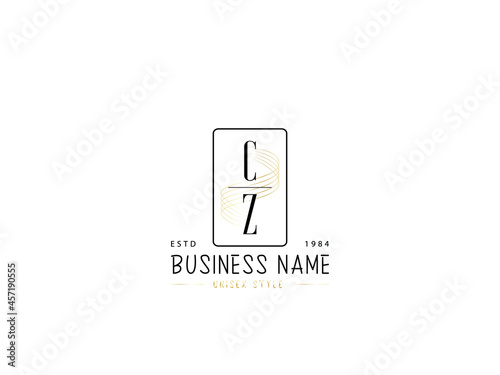 Letter CZ Logo, Minimal cz logo icon design for wedding, fashion, apparel and clothing brand or all kind of use