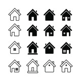 Set of home icons. Home icon vector design illustration. Home icon collection. Home icon simple sign