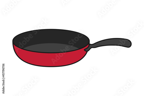 Fotografie, Obraz Nonstick frying pan or frypan in vector icon