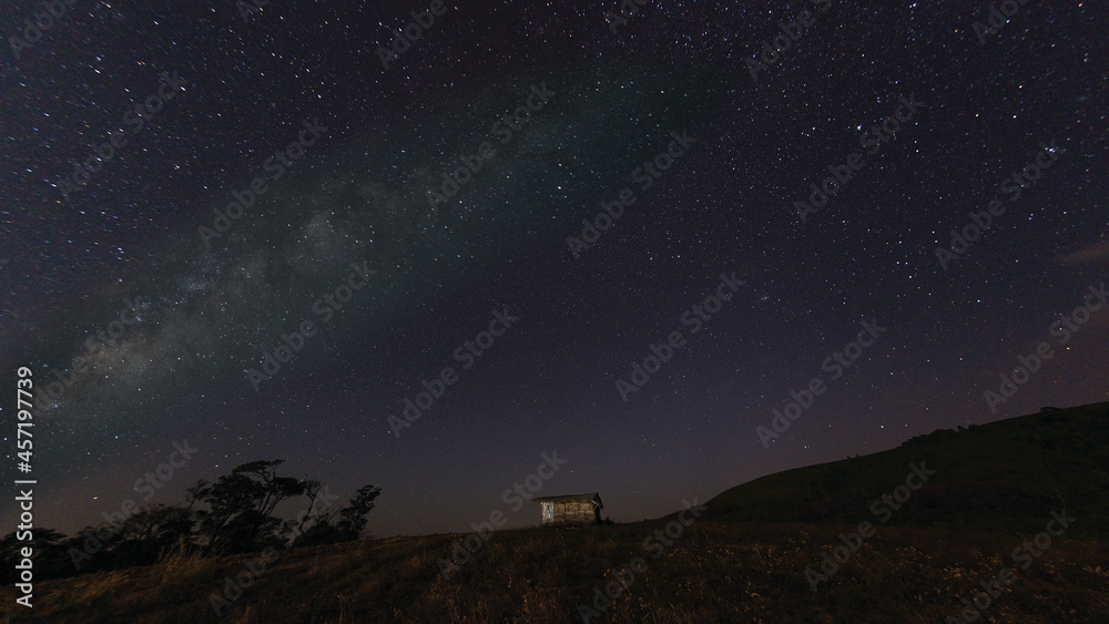 Beautiful milky way with stars and space dust on a night sky. Beautiful milky way with stars and space dust on a night sky.