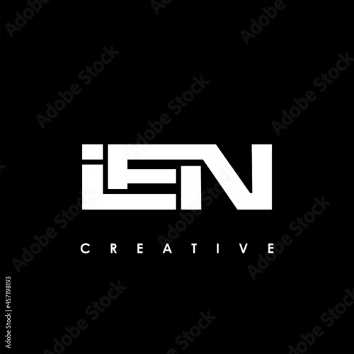 IEN Letter Initial Logo Design Template Vector Illustration