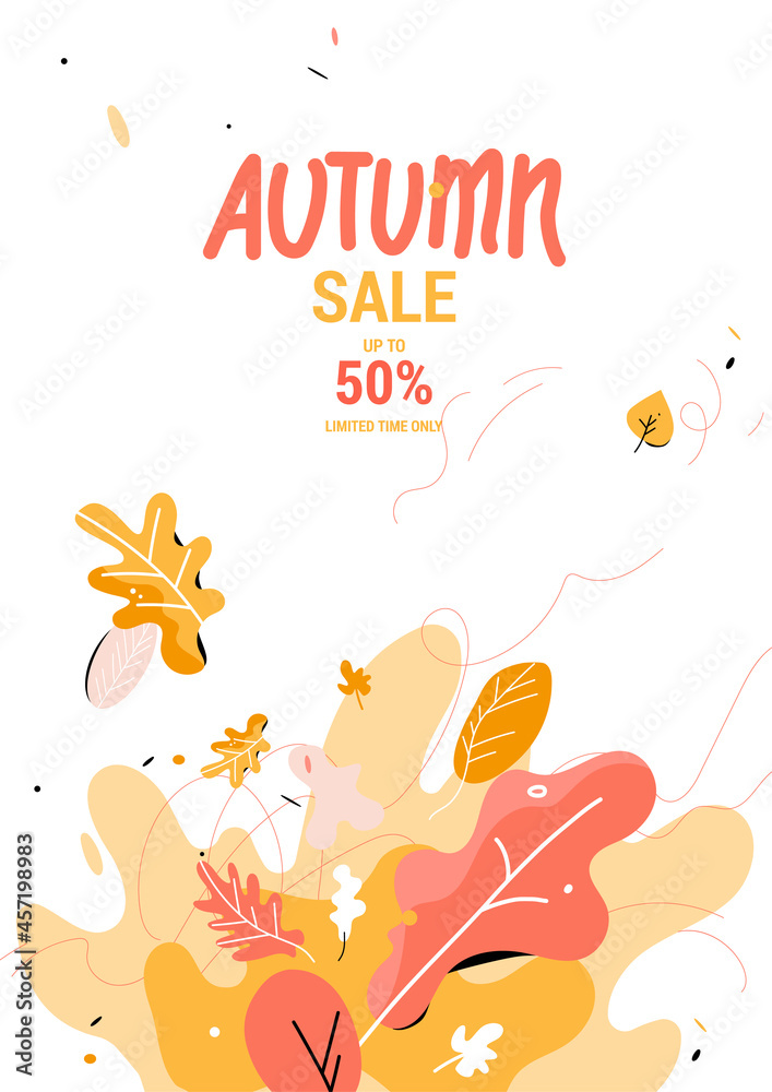Autumn sale design background Autumn sale design background
