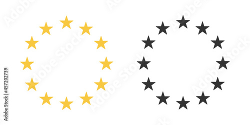 Europe union vector star icon. European union flag symbol. Euro icon vector.
