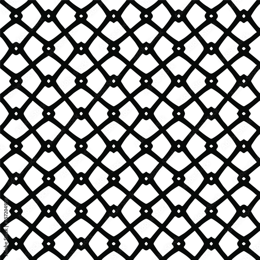 Naklejka premium Seamless vector pattern in geometric ornamental style. Black pattern.