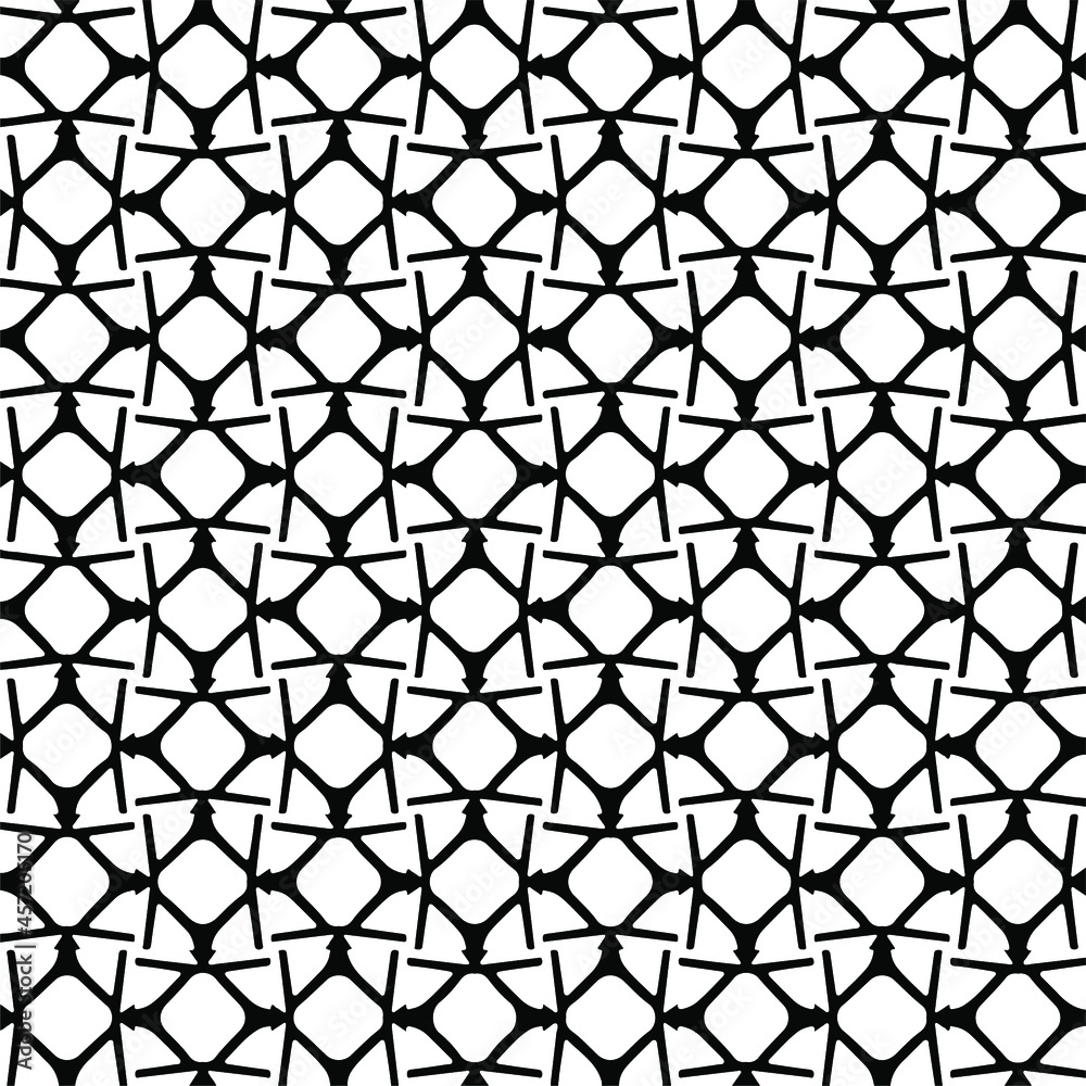 Fototapeta premium Seamless vector pattern in geometric ornamental style. Black pattern. 