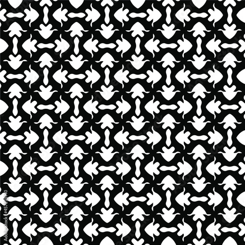 Seamless vector pattern in geometric ornamental style. Black  pattern. 