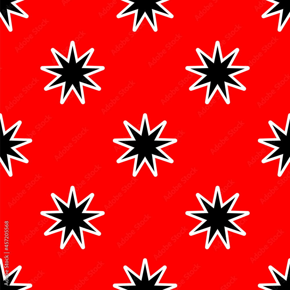 Star pattern on red background Star pattern on red background