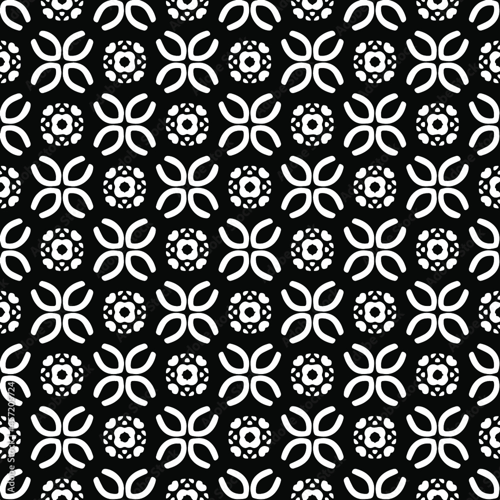 Seamless vector pattern in geometric ornamental style. Black ornament. Seamless vector pattern in geometric ornamental style. Black ornament.