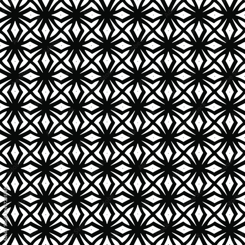 Seamless vector pattern in geometric ornamental style. Black ornament. Seamless vector pattern in geometric ornamental style. Black ornament.