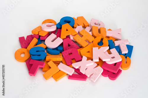 Multicolored letters alphabet