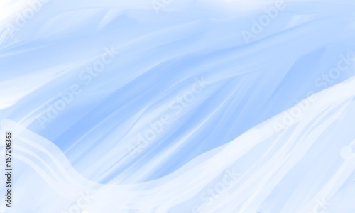 Abstract cold background with white stripes on a blue background, emitting of brush strokes, drifts