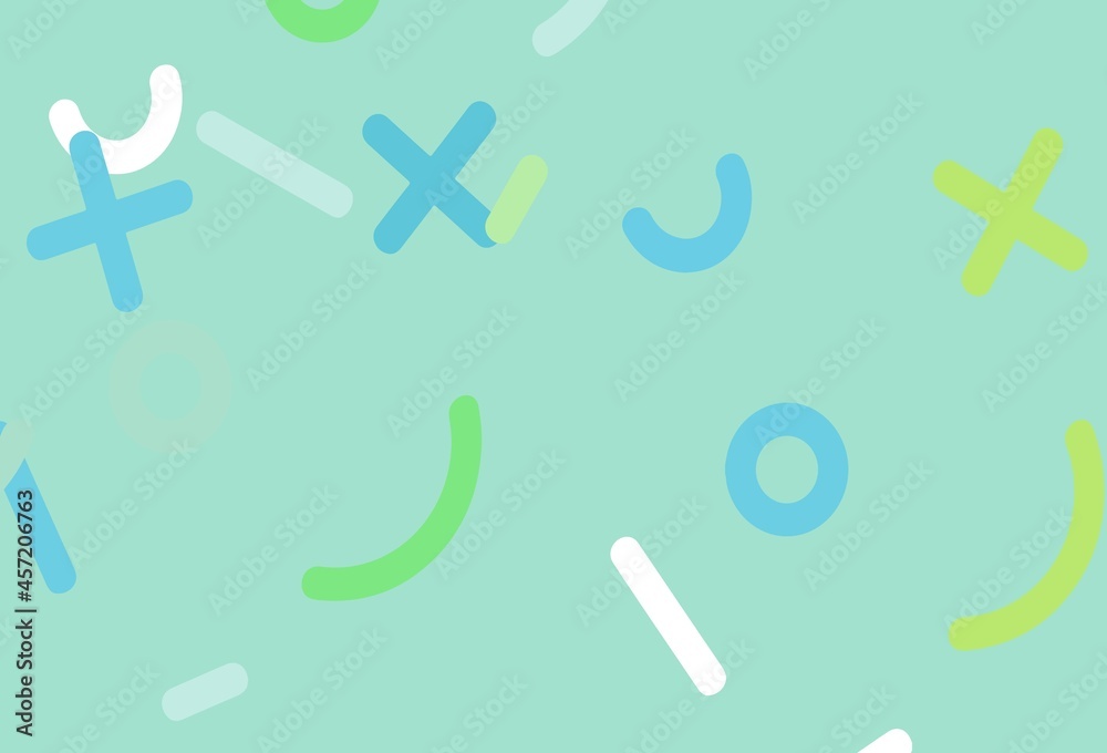 Fototapeta premium Light Blue, Green vector pattern with Digit symbols.